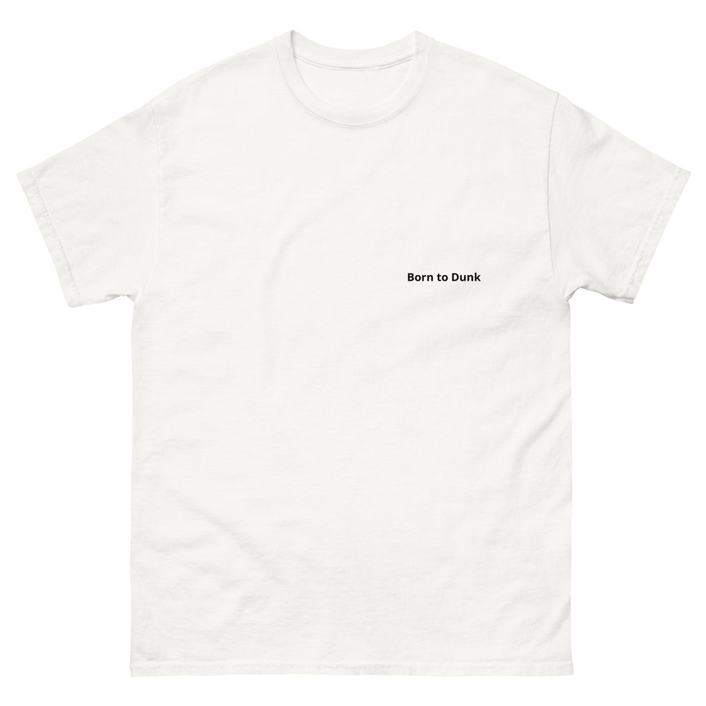 Introducing the BTD Classic, the tee that defines our culture's starting point. Designed for those who live and breathe basketball 24/7, this piece perfectly captures the player's ultimate duality: clean control off the court, explosive art inside the paint.
Why you’ll love it:
• Signature Front: A subtle, minimalist "Born to Dunk" logo placed cleanly on the left chest. The perfect touch of everyday branding.
• Statement Back: The back features a high-contrast urban graphic—a striking silhouette of a player